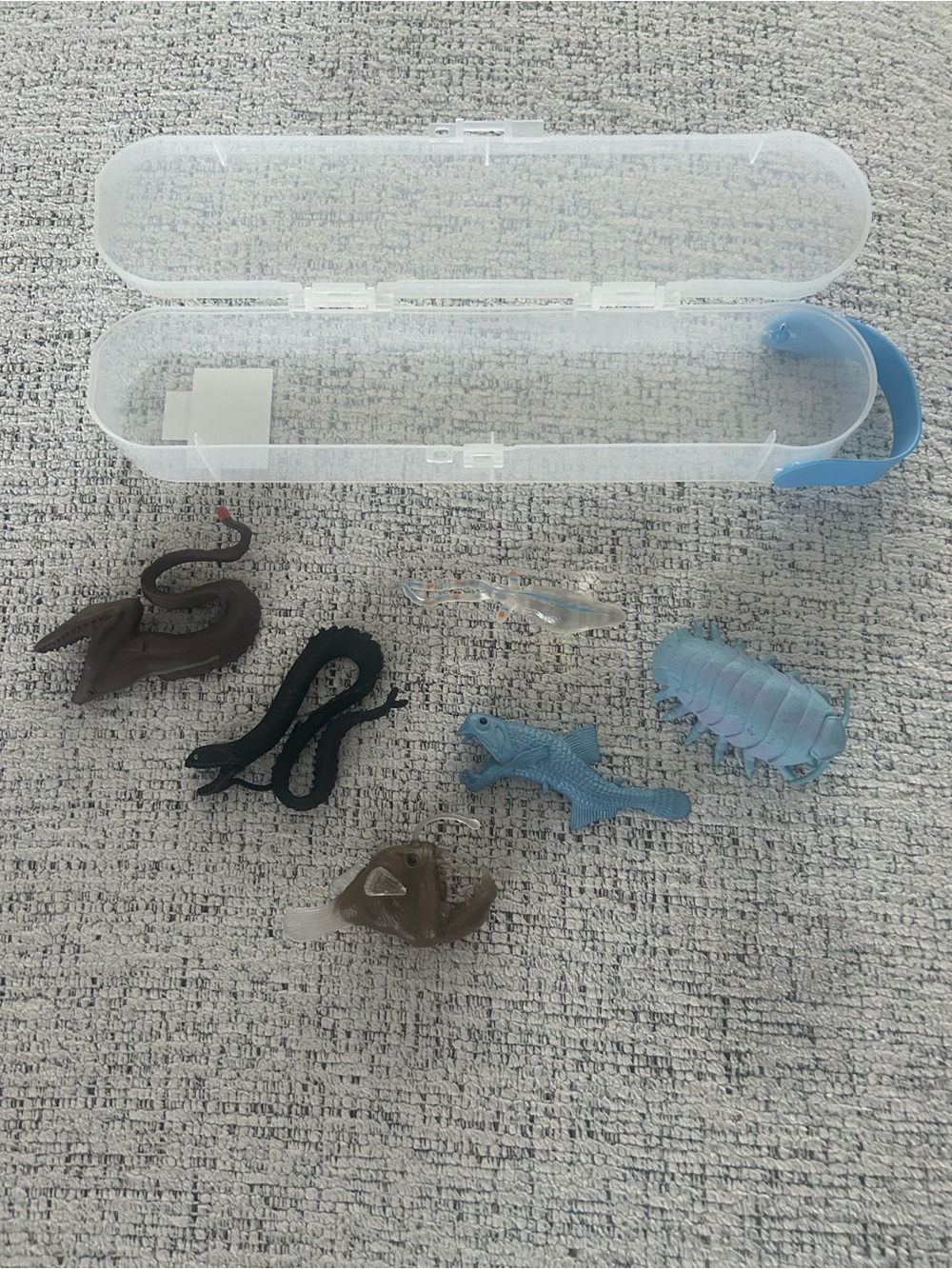Assorted Toy Sea Creatures with Travel Case